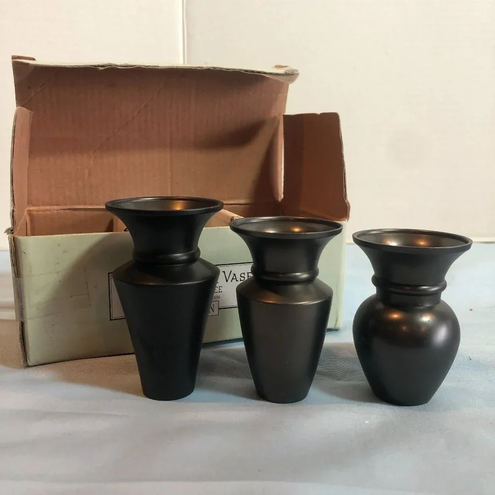 Restoration Hardware Jerome Demi Bud Vases Bronze Set #F26